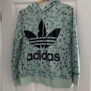 Adidas flowery hoodie